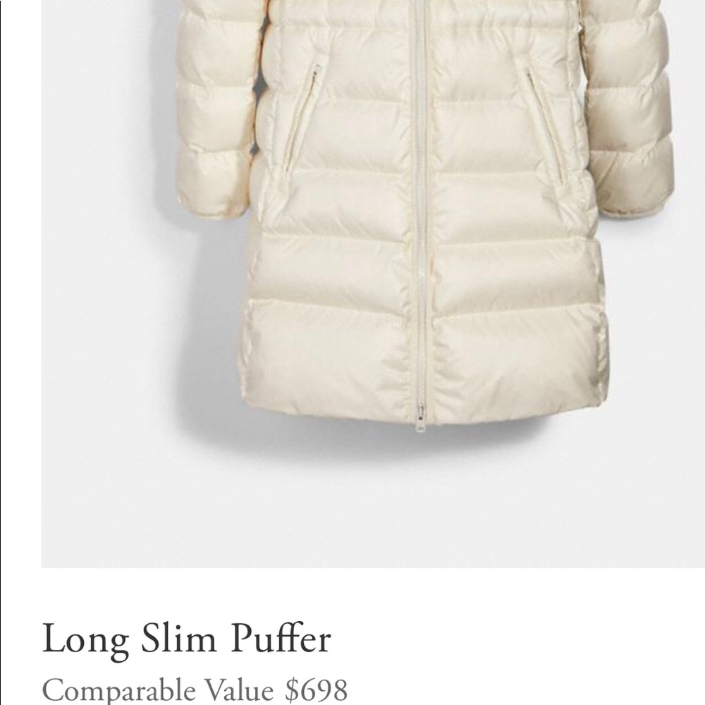 White puffer coach coat